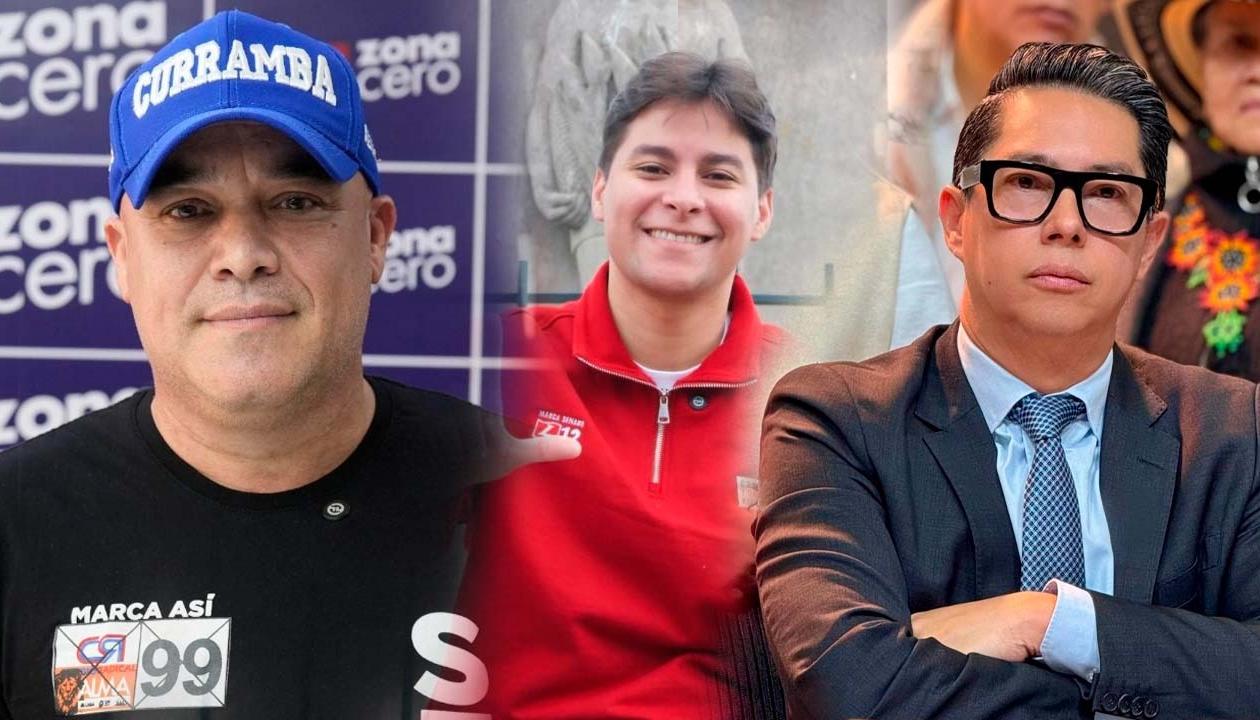 Gonzalo Baute, Camilo Torres y Pedro Flórez.