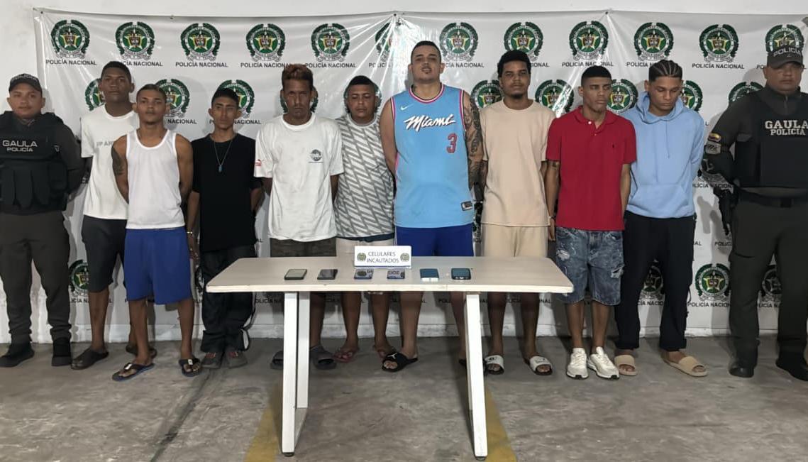 Parte de los capturados.