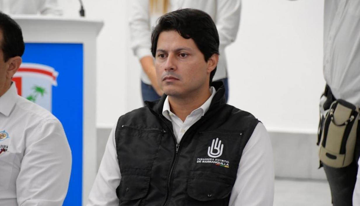 El Personero Distrital de Barranquilla, Miguel Ángel Alzate.