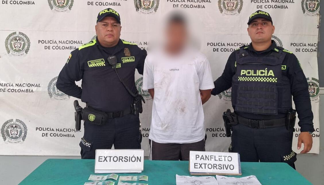 El capturado fue conducido a la URI de la Fiscalía por extorsión. 