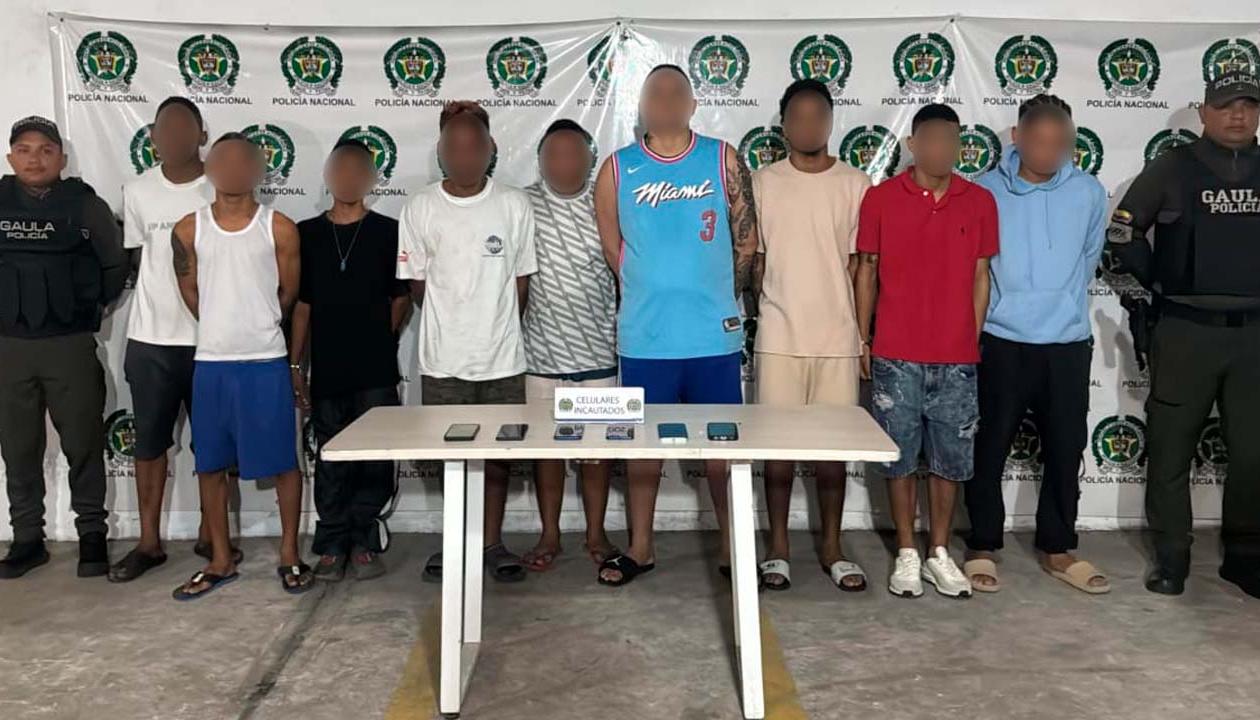 Parte de los capturados.