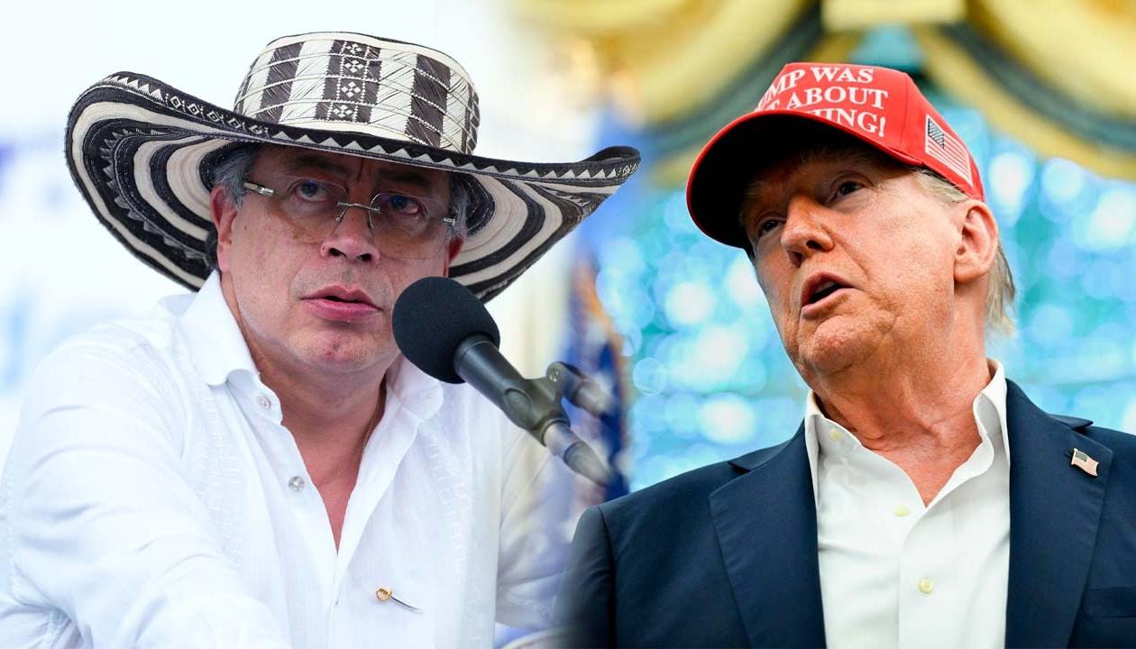 Los Presidentes Gustavo Petro y Donald Trump.