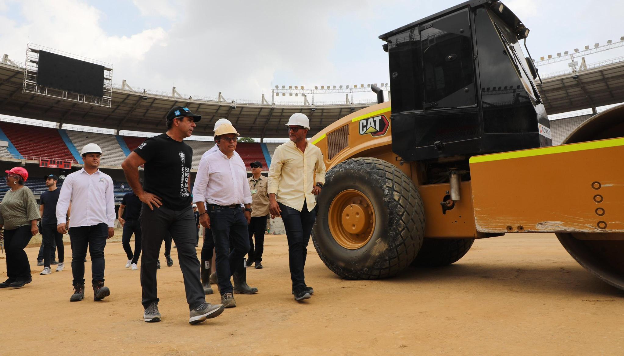 Obras en el estadio Metropolitano de Barranquilla.