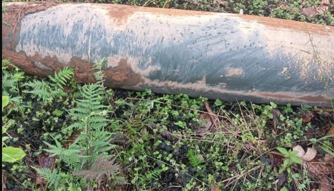 La bomba hallada en la frontera.