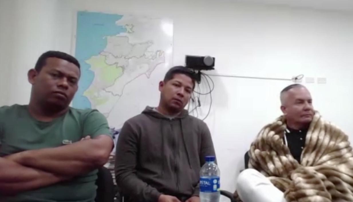 Los tres imputados por la Fiscalía. 