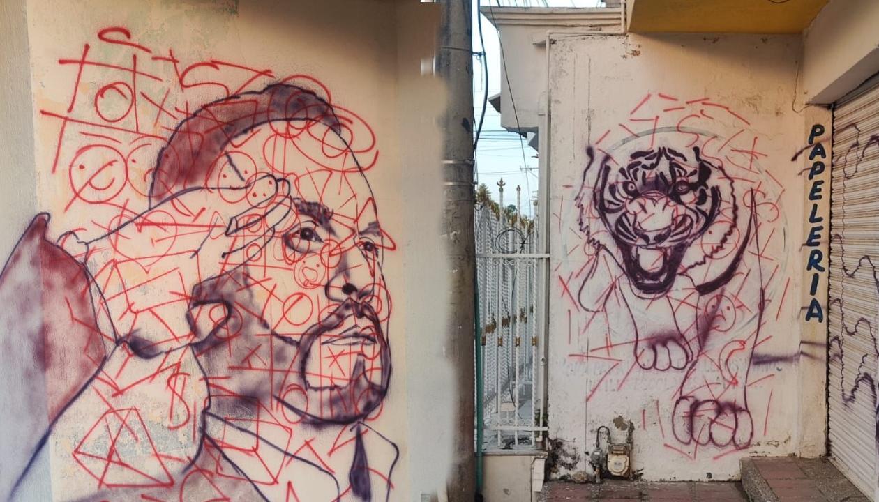 Mural de Abelardo De la Espriella en María La Baja, en Bolívar.