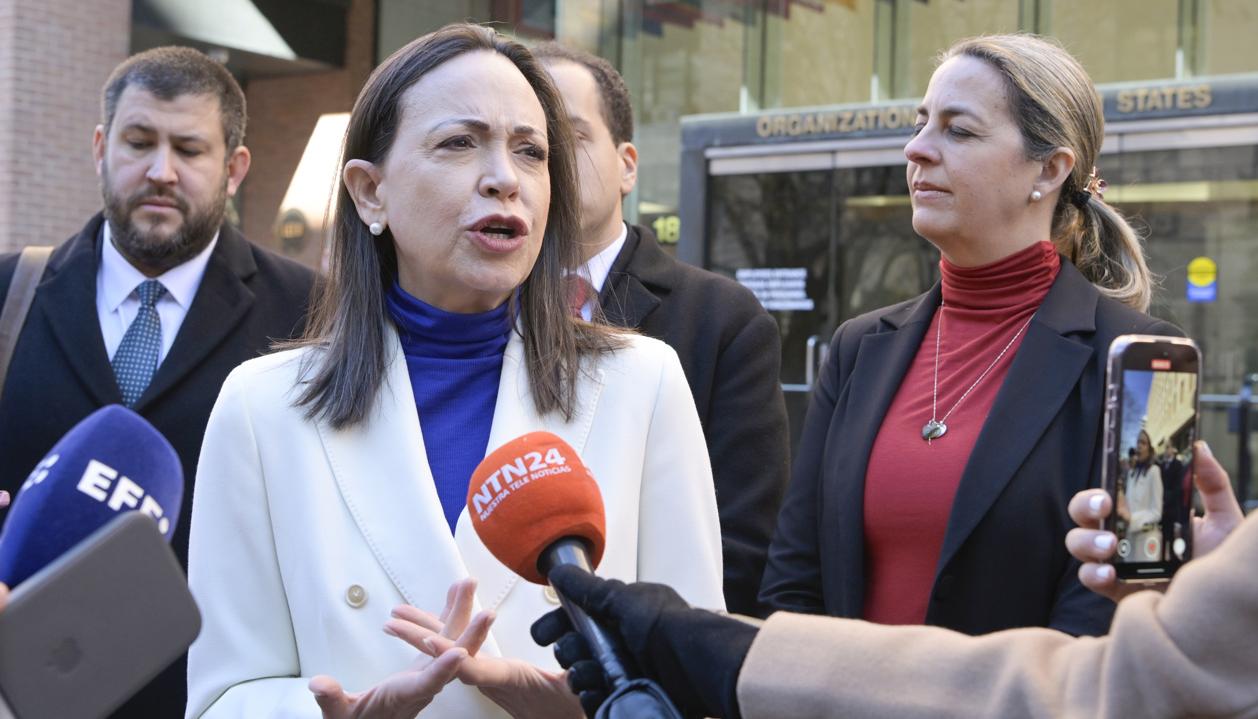 La líder opositora venezolana y premio Nobel de la Paz, María Corina Machado.