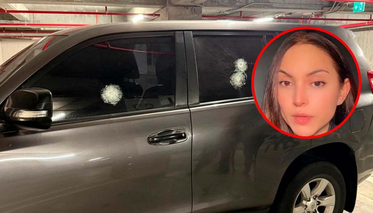 La candidata María Bolívar Maury y su camioneta.