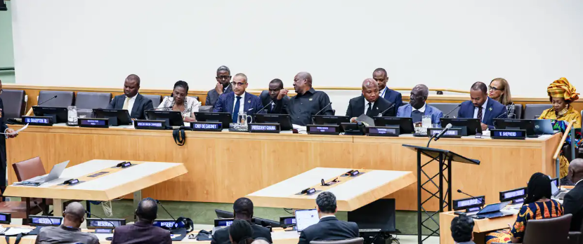 Momentos previos a la votación en la ONU.