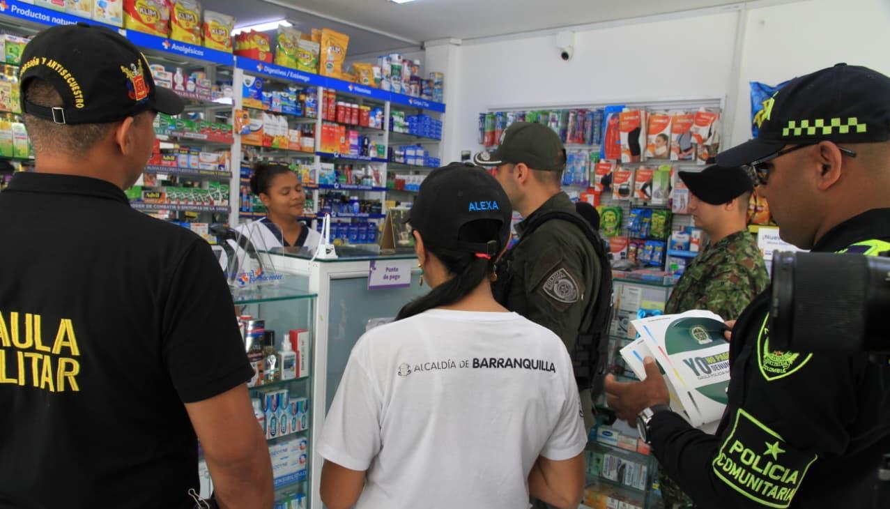 Unidades del Gaula y Ejército reforzando seguridad en los barrios.