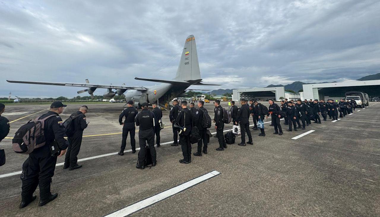 Uno de los aviones Hércules.