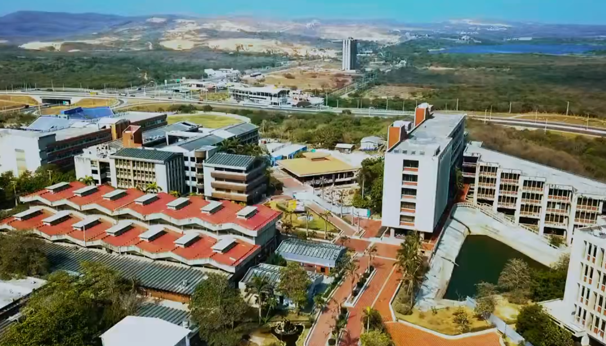 Vista aérea de la Universidad del Atlántico. 