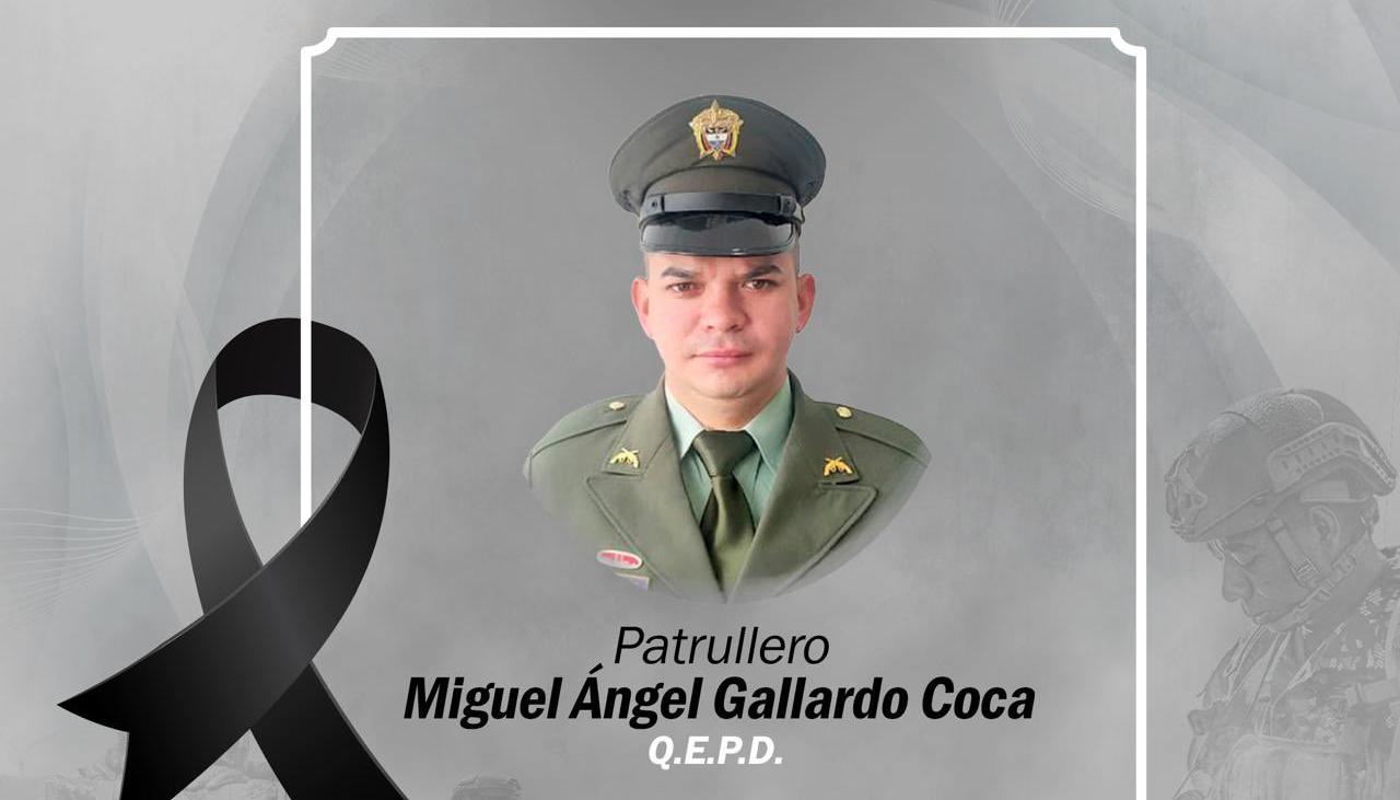 Patrullero Miguel Ángel Gallardo.