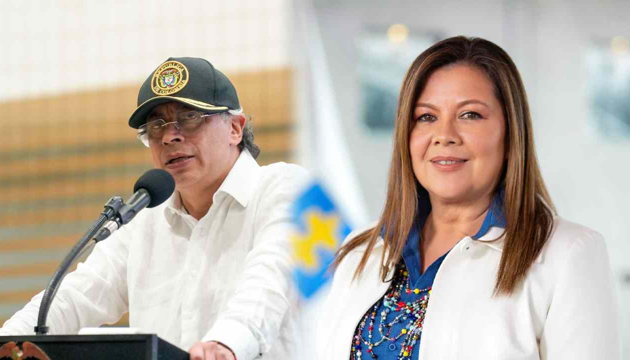 El Presidente Gustavo Petro y la fiscal Luz Adriana Camargo.