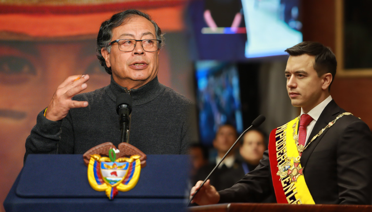 Gustavo Petro y Daniel Noboa