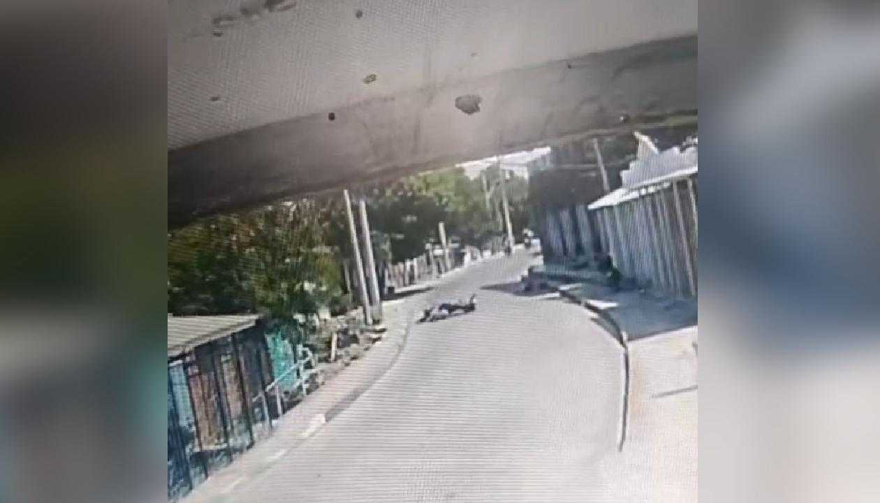 Zona del accidente en el barrio Santo Domingo.