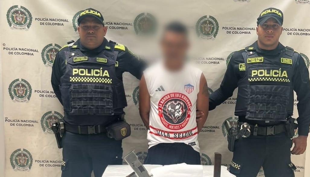 Capturado con la subametralladora. 