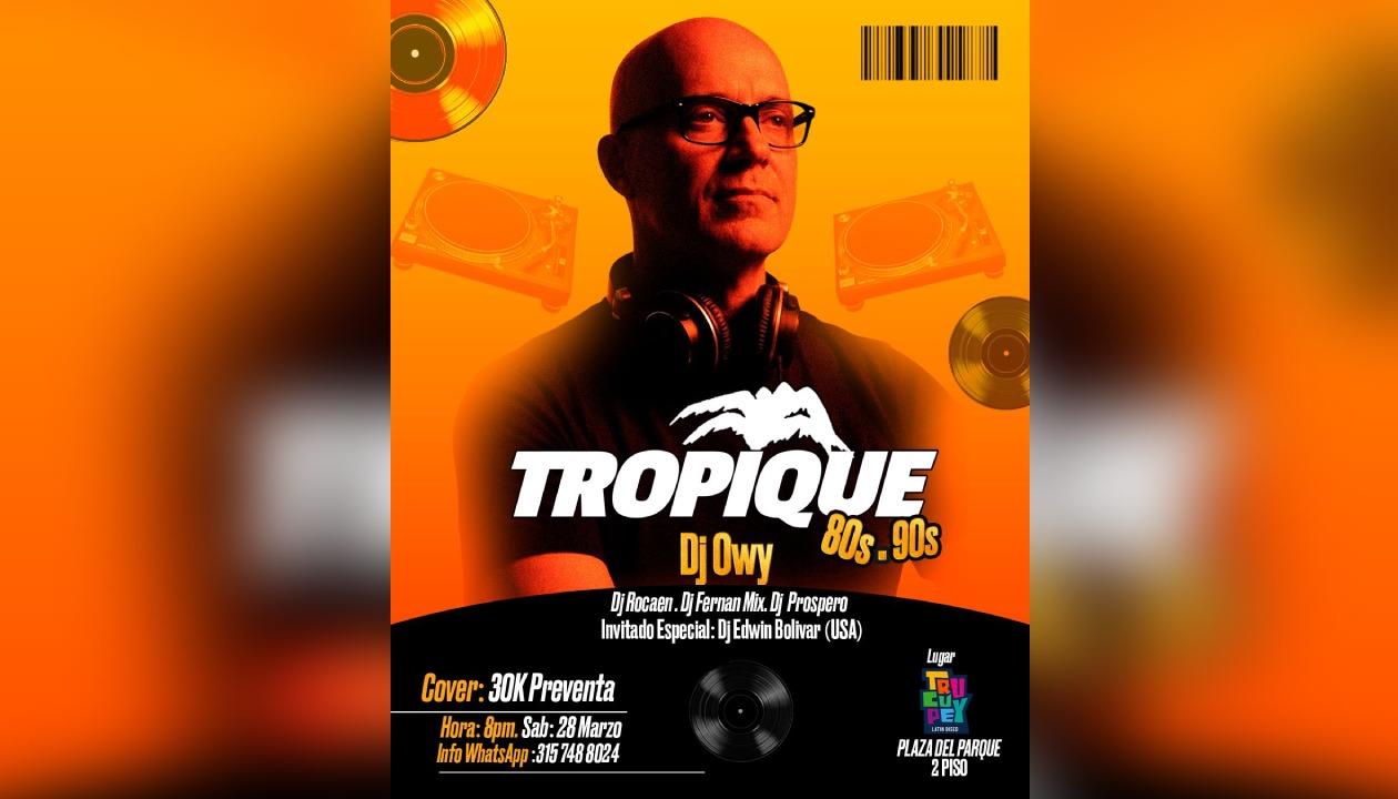 Homenaje a la discoteca Tropique este sábado en Trucupey Plaza del Parque.