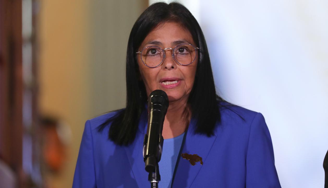Delcy Rodríguez, presidenta encargada de Venezuela. 