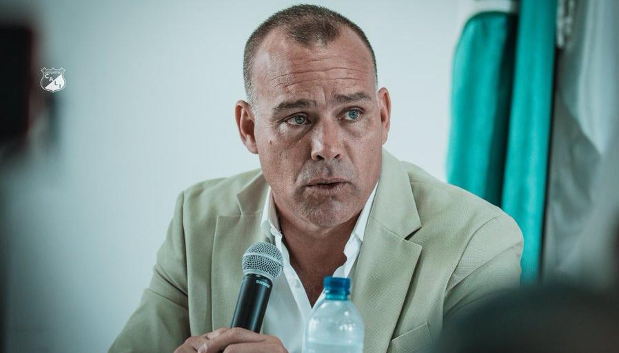 Rafael Dudamel durante su presentación como nuevo técnico del Deportivo Cali