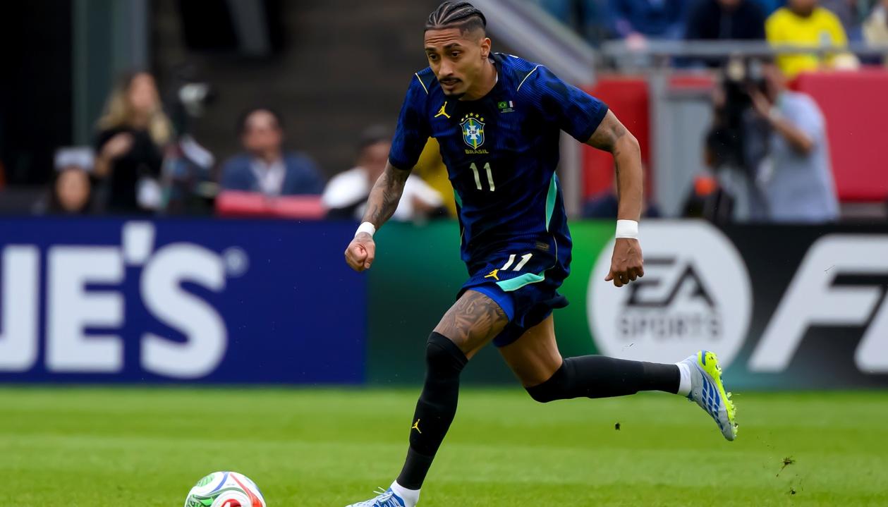 Raphinha, delantero del Barcelona y de la selección brasileña.