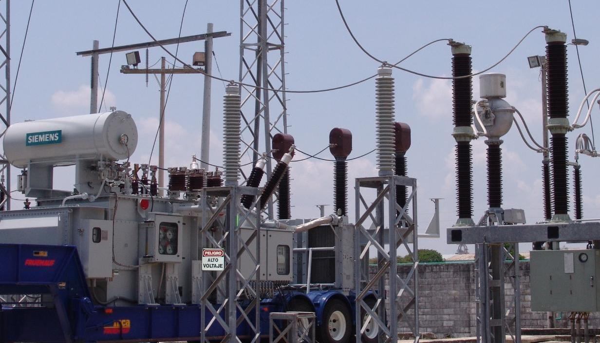 Subestación eléctrica. Imagen de referencia.