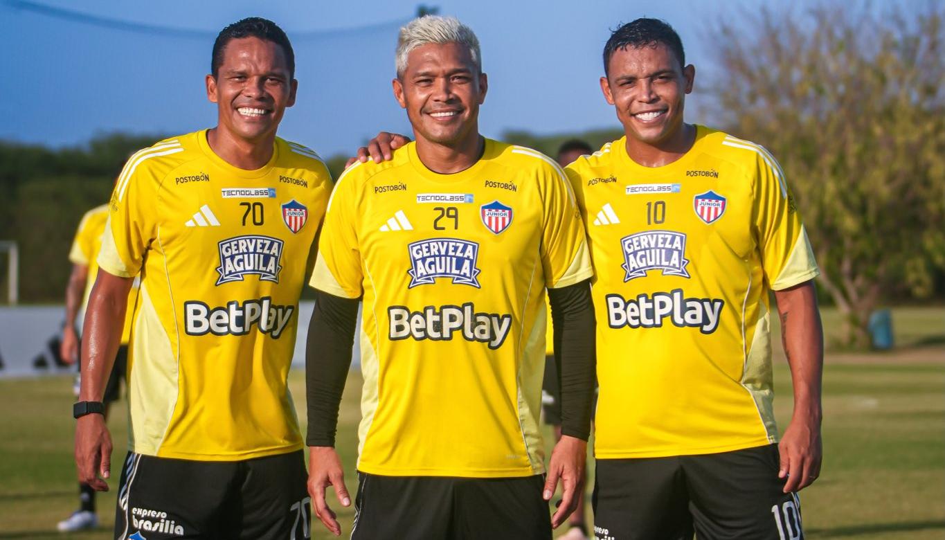 Carlos Bacca, Teo Gutiérrez y Luis Muriel, trío de goleadores del Junior.