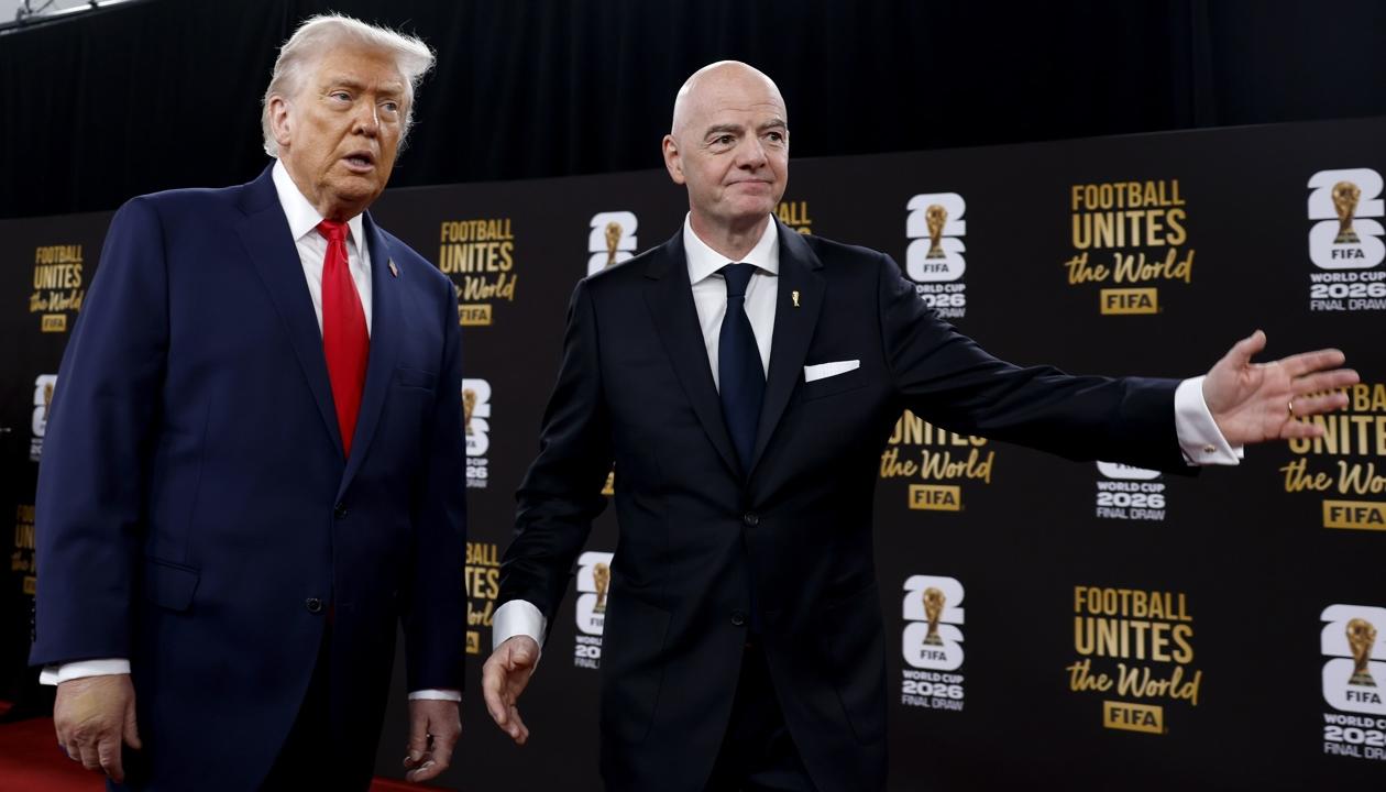 El presidente de Estados Unidos, Donald Trump, y el presidente de la Fifa, Gianni Infantino.