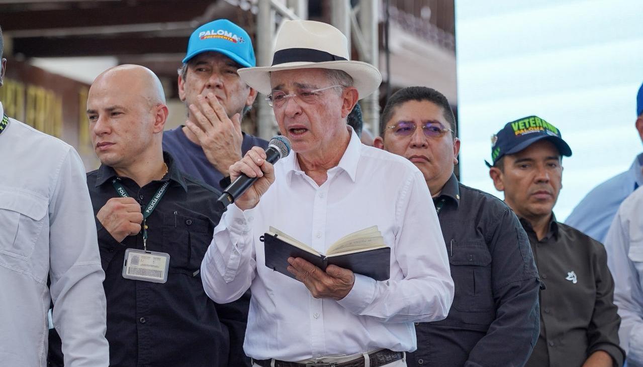 El expresidente Álvaro Uribe en Barranquilla.