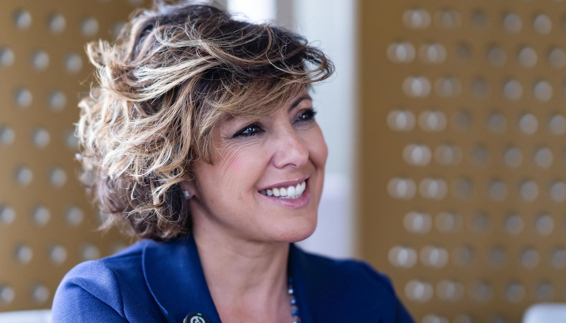 La escritora Sonsoles Ónega durante su intervención en la FilBo. 