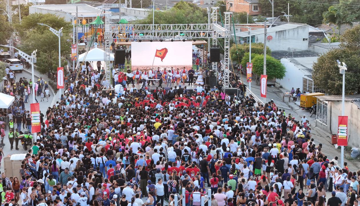 Celebración del cumpleaños de Barranquilla en el Malecón de Rebolo.