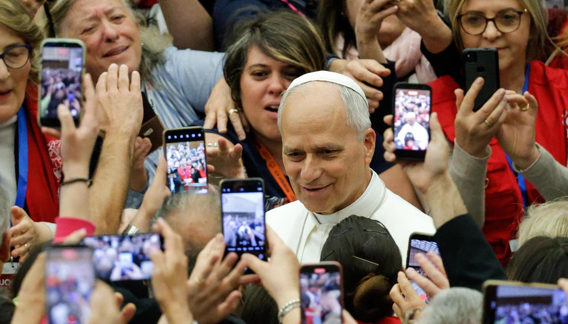 El pontífice asistió a la Reunión de Profesores de Religión Católica.