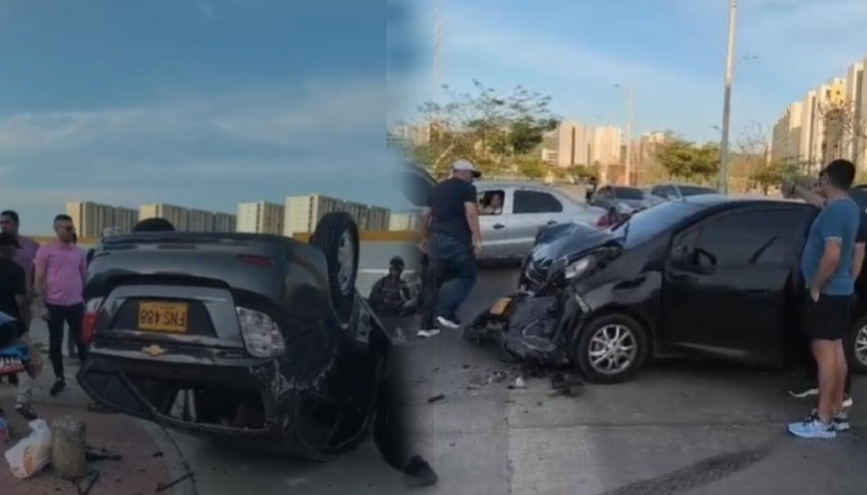 Los dos vehículos implicados en el accidente. 