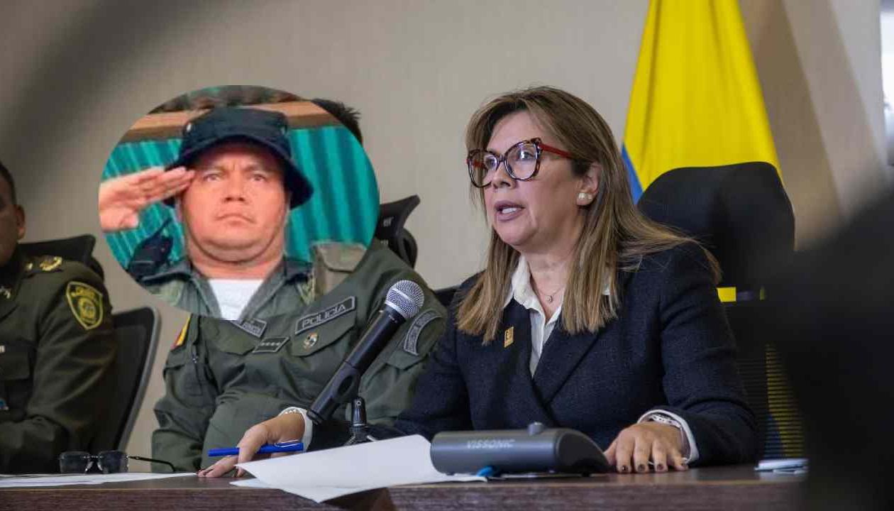 Alias 'Calarcá' y la Fiscal Luz Adriana Camargo.