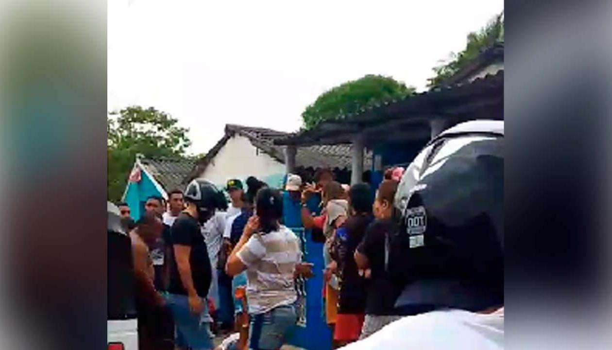 Lugar donde se presentó el ataque sicarial en el barrio El Carmen este sábado. 