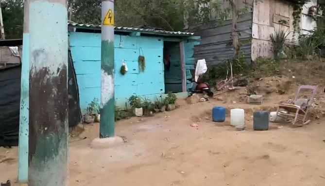 Vivienda donde ocurrió el atentado.