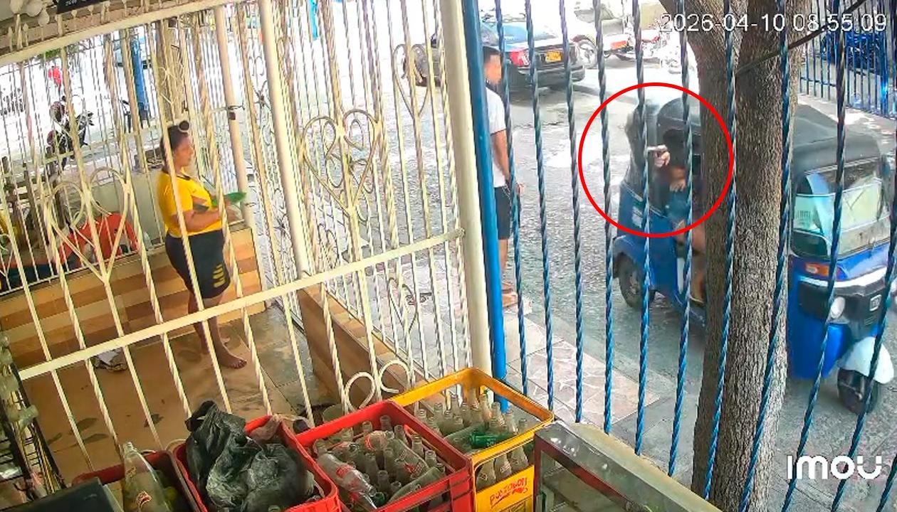 Momento del ataque armado. 