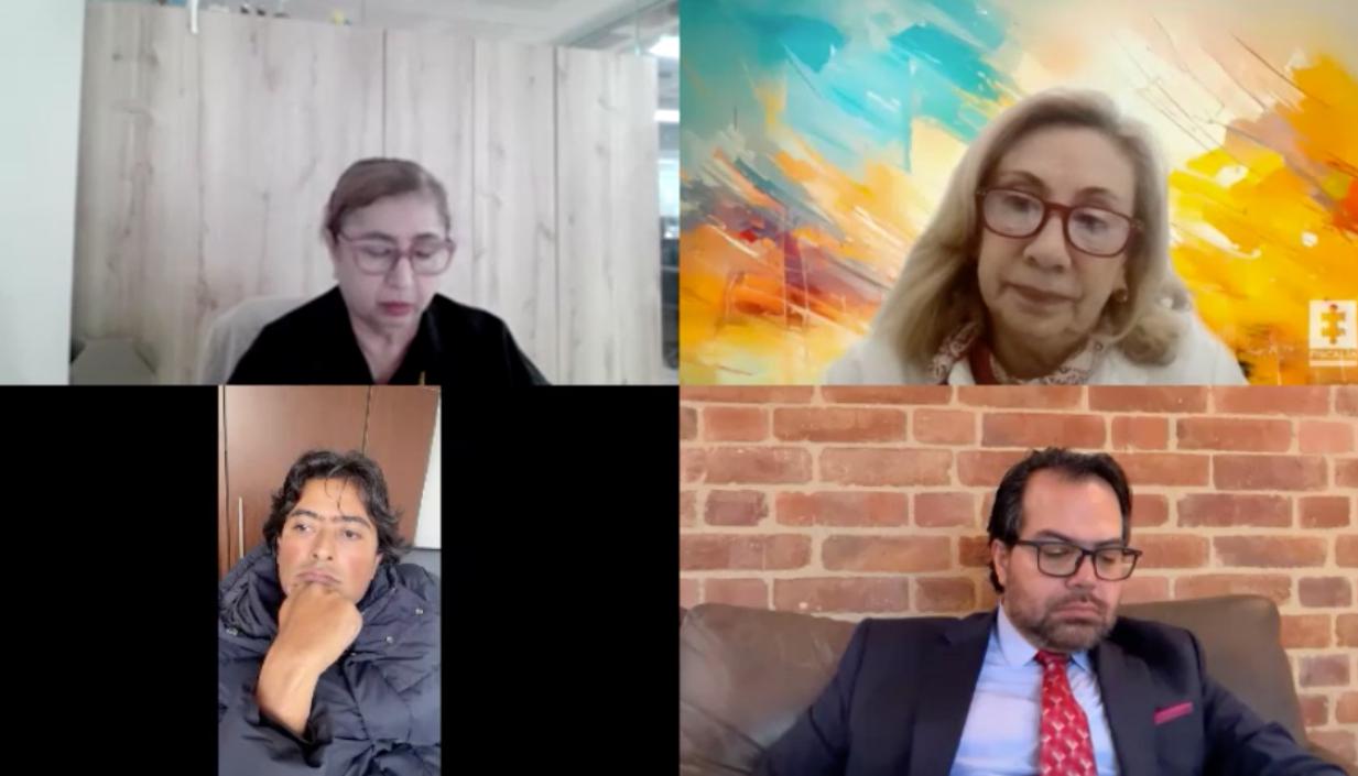 Nicolás Petro durante la audiencia virtual de este jueves. 