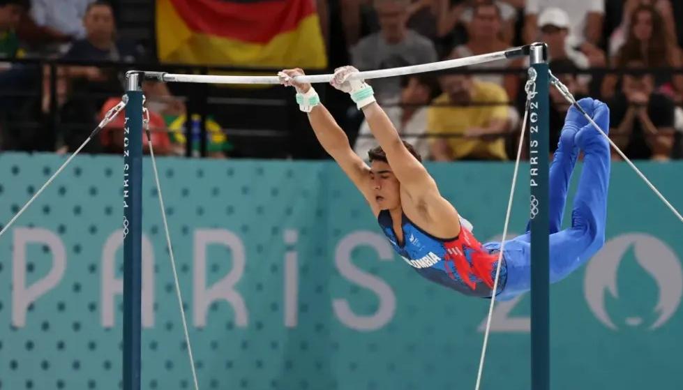 El gimnasta colombiano Ángel Barajas.