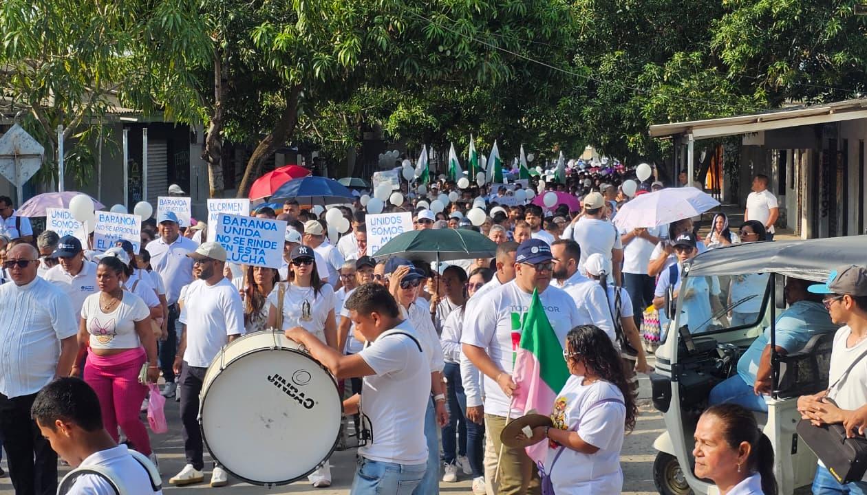 Marchas por la paz en Baranoa.