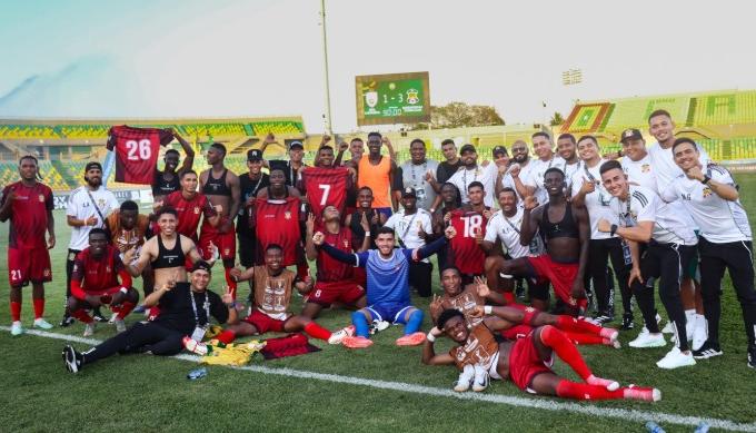 Barranquilla Fútbol Club celebrando en el Jaime Morón. 