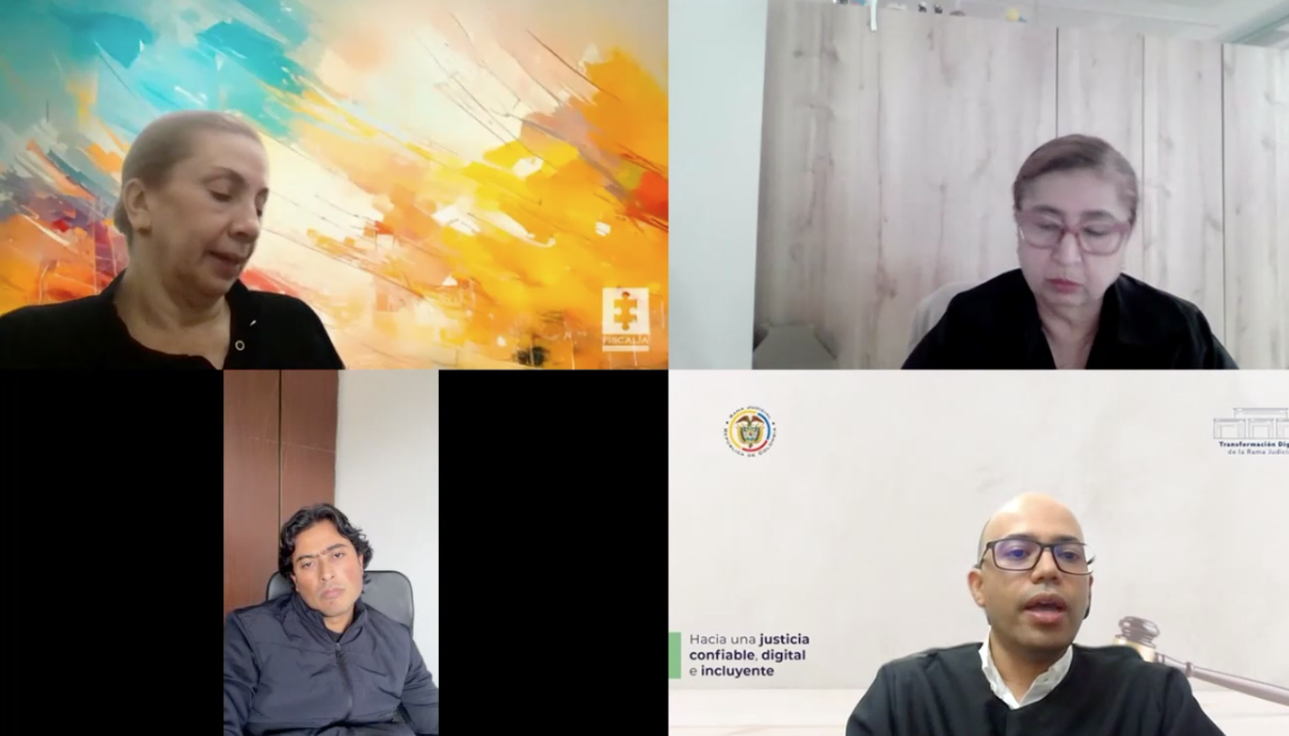 Nicolás Petro en la audiencia de este jueves. 