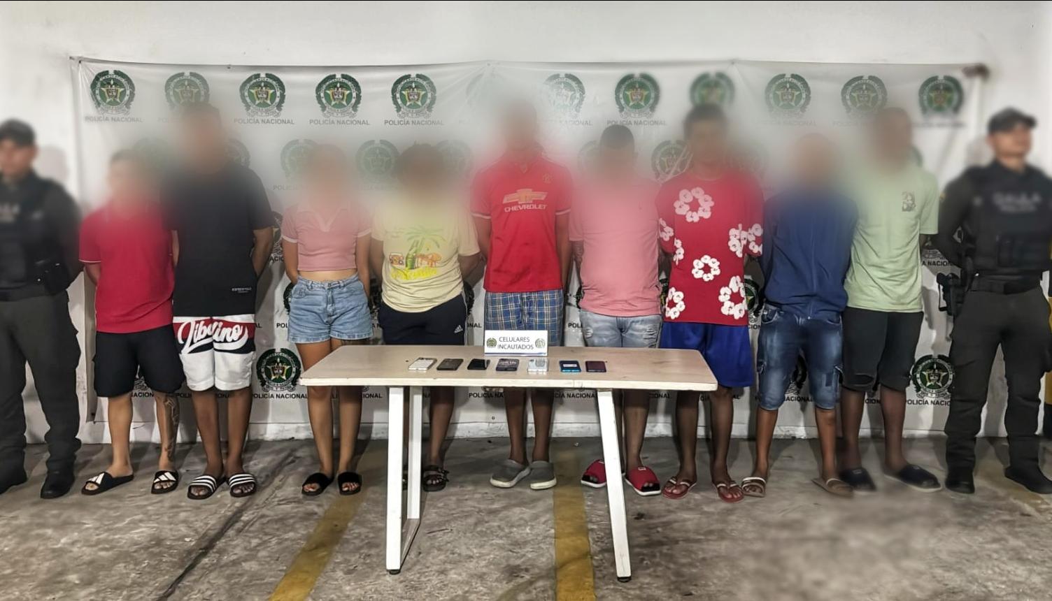 Capturados por presunta extorsión.