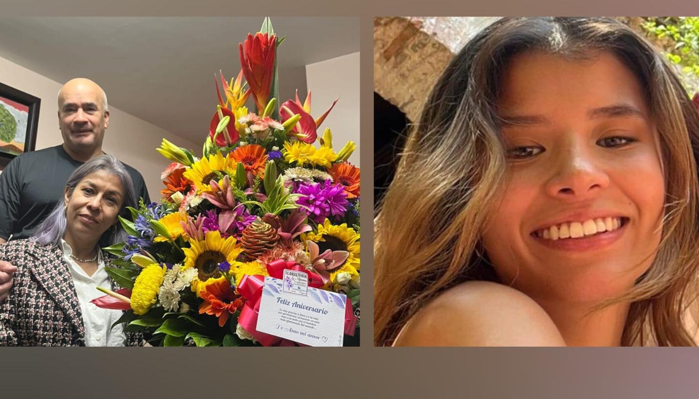 Carlos Hernández, su esposa Lucy Díaz y Tatiana.