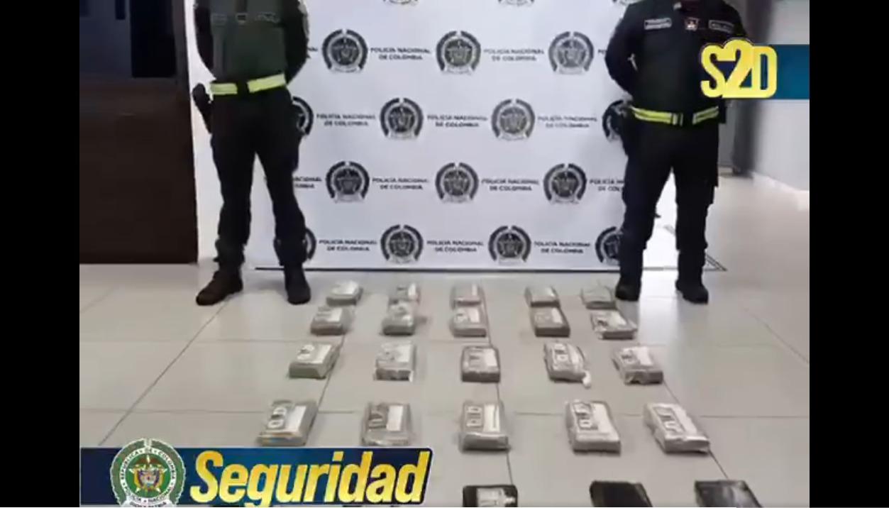 Droga incautada por la Policía en el puerto de la capital del Atlántico.