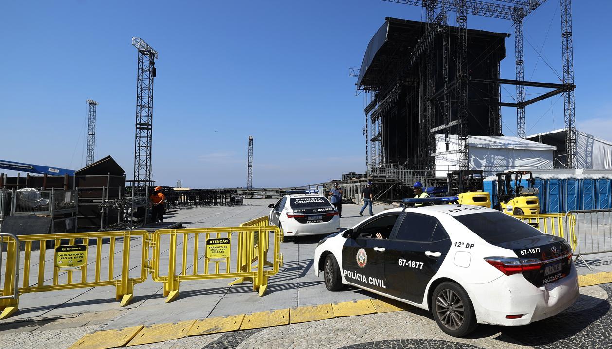 Lugar donde se instala el escenario del megaconcierto.