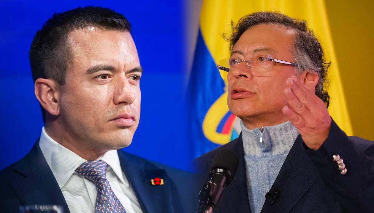 Daniel Noboa y Gustavo Petro.
