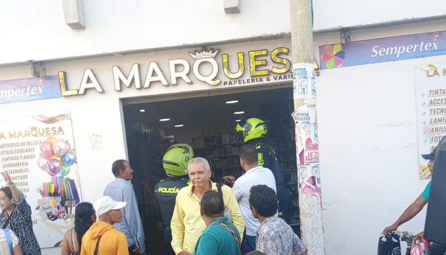 Establecimiento comercial en donde se perpetró el ataque a bala. 