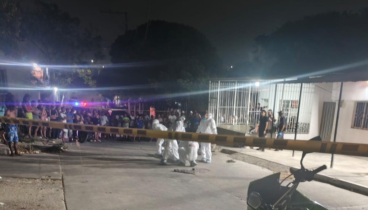 Escenario de crimen en Evaristo Sourdís. 