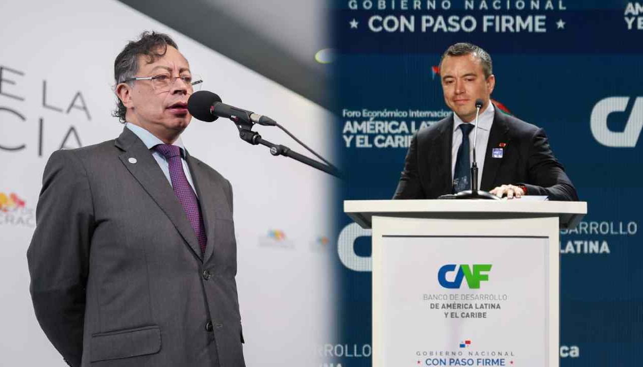 El Presidente Gustavo Petro y su homólogo Daniel Noboa.
